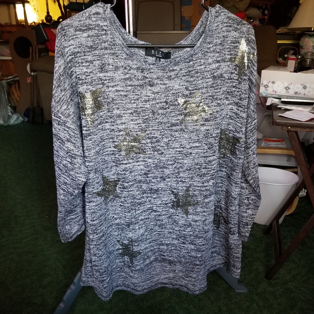 B.L.E.U. woman 1x long sleeve shirt